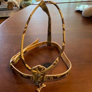 Donald Pliner snake print dog harness